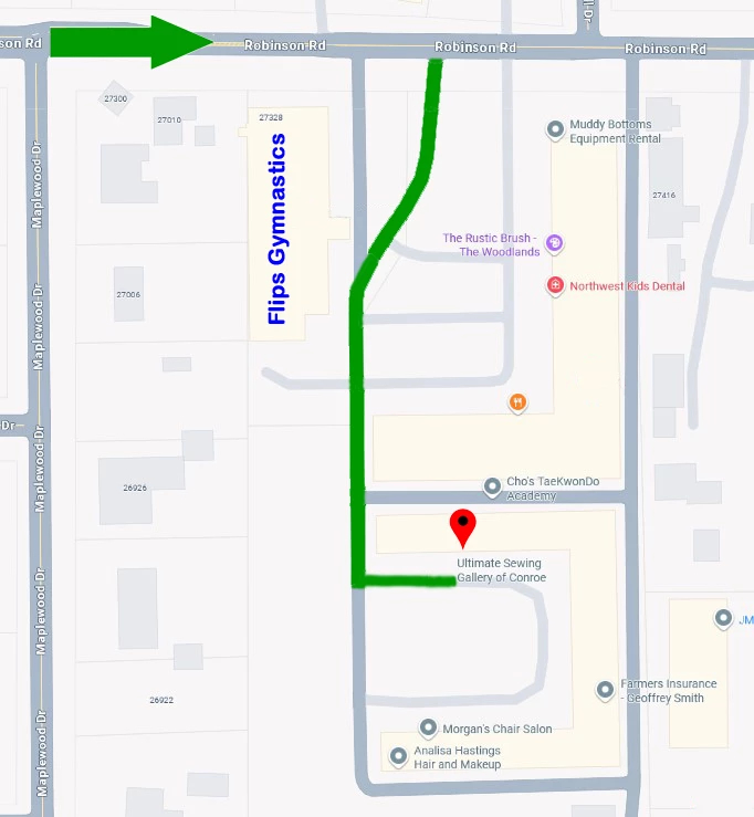 Viking Sewing Gallery - Map - Close up